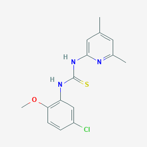 molecular formula C15H16ClN3OS B5800317 N-(5-chloro-2-methoxyphenyl)-N'-(4,6-dimethyl-2-pyridinyl)thiourea 