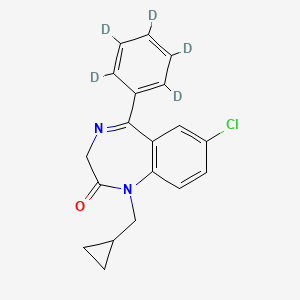 molecular formula C19H17ClN2O B580034 Prazepam-D5 CAS No. 152477-89-9