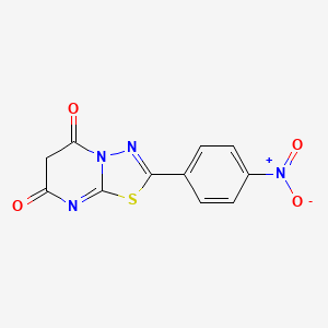 molecular formula C11H6N4O4S B5800341 2-(4-nitrophenyl)-5H-[1,3,4]thiadiazolo[3,2-a]pyrimidine-5,7(6H)-dione 