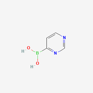 molecular formula C4H5BN2O2 B580035 Pyrimidin-4-ylboronic acid CAS No. 852362-24-4