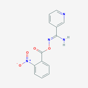 molecular formula C13H10N4O4 B5800351 N'-[(2-nitrobenzoyl)oxy]-3-pyridinecarboximidamide 