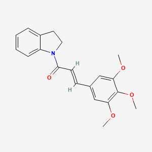 molecular formula C20H21NO4 B5800369 1-[3-(3,4,5-trimethoxyphenyl)acryloyl]indoline 