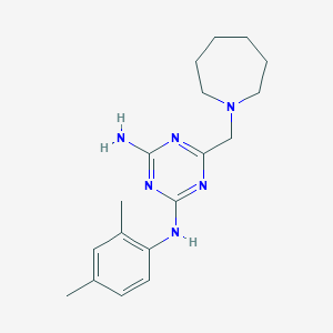 molecular formula C18H26N6 B5800383 6-(1-azepanylmethyl)-N-(2,4-dimethylphenyl)-1,3,5-triazine-2,4-diamine 