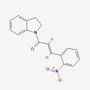 molecular formula C17H14N2O3 B5800399 1-[3-(2-nitrophenyl)acryloyl]indoline 