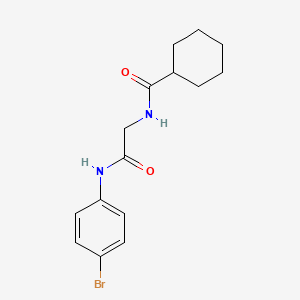 molecular formula C15H19BrN2O2 B5800415 N-{2-[(4-bromophenyl)amino]-2-oxoethyl}cyclohexanecarboxamide 