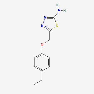 molecular formula C11H13N3OS B5800420 5-[(4-ethylphenoxy)methyl]-1,3,4-thiadiazol-2-amine 