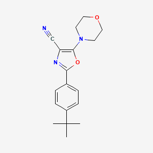 molecular formula C18H21N3O2 B5800456 2-(4-tert-butylphenyl)-5-(4-morpholinyl)-1,3-oxazole-4-carbonitrile 
