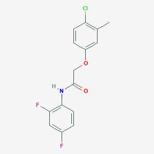 molecular formula C15H12ClF2NO2 B5800474 2-(4-chloro-3-methylphenoxy)-N-(2,4-difluorophenyl)acetamide 
