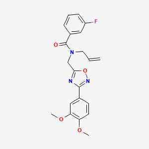 N-allyl-N-{[3-(3,4-dimethoxyphenyl)-1,2,4-oxadiazol-5-yl]methyl}-3-fluorobenzamide