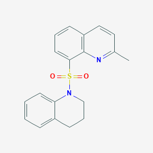 molecular formula C19H18N2O2S B5800492 8-(3,4-dihydro-1(2H)-quinolinylsulfonyl)-2-methylquinoline 