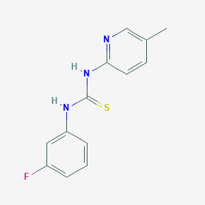 molecular formula C13H12FN3S B5800516 N-(3-fluorophenyl)-N'-(5-methyl-2-pyridinyl)thiourea 
