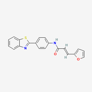 molecular formula C20H14N2O2S B5800524 N-[4-(1,3-benzothiazol-2-yl)phenyl]-3-(2-furyl)acrylamide 