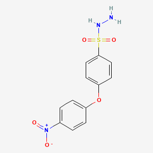 molecular formula C12H11N3O5S B5800547 4-(4-nitrophenoxy)benzenesulfonohydrazide 