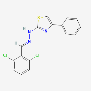 molecular formula C16H11Cl2N3S B5800560 2,6-dichlorobenzaldehyde (4-phenyl-1,3-thiazol-2-yl)hydrazone 