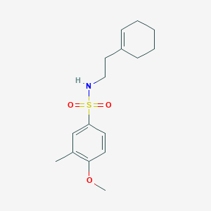 molecular formula C16H23NO3S B5800562 N-[2-(1-cyclohexen-1-yl)ethyl]-4-methoxy-3-methylbenzenesulfonamide 