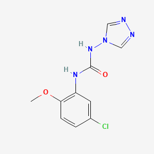 molecular formula C10H10ClN5O2 B5800570 N-(5-chloro-2-methoxyphenyl)-N'-4H-1,2,4-triazol-4-ylurea 