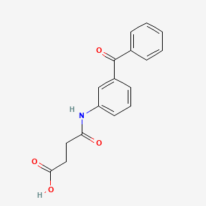 molecular formula C17H15NO4 B5800582 4-[(3-benzoylphenyl)amino]-4-oxobutanoic acid 