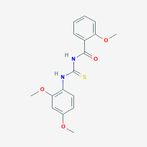 molecular formula C17H18N2O4S B5800583 N-{[(2,4-dimethoxyphenyl)amino]carbonothioyl}-2-methoxybenzamide 
