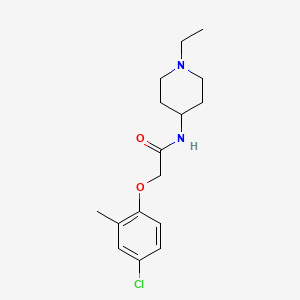 molecular formula C16H23ClN2O2 B5800597 2-(4-chloro-2-methylphenoxy)-N-(1-ethyl-4-piperidinyl)acetamide 