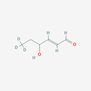 molecular formula C6H7D3O2 B058006 (E)-6,6,6-三氘-4-羟基己-2-烯醛 CAS No. 148706-05-2