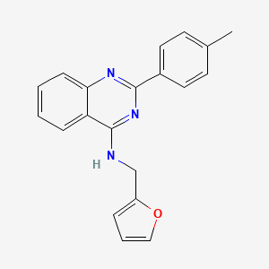 molecular formula C20H17N3O B5800601 N-(2-furylmethyl)-2-(4-methylphenyl)-4-quinazolinamine 