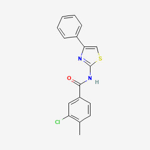 molecular formula C17H13ClN2OS B5800603 3-chloro-4-methyl-N-(4-phenyl-1,3-thiazol-2-yl)benzamide 