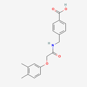molecular formula C18H19NO4 B5800612 4-({[(3,4-dimethylphenoxy)acetyl]amino}methyl)benzoic acid 