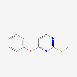 molecular formula C12H12N2OS B5800624 4-methyl-2-(methylthio)-6-phenoxypyrimidine 