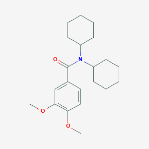molecular formula C21H31NO3 B5800631 N,N-dicyclohexyl-3,4-dimethoxybenzamide 