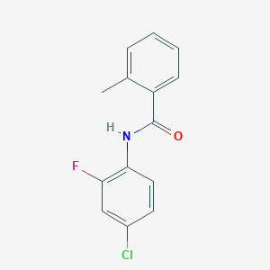 molecular formula C14H11ClFNO B5800638 N-(4-chloro-2-fluorophenyl)-2-methylbenzamide 