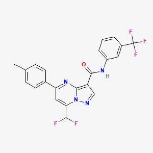 molecular formula C22H15F5N4O B5800652 7-(difluoromethyl)-5-(4-methylphenyl)-N-[3-(trifluoromethyl)phenyl]pyrazolo[1,5-a]pyrimidine-3-carboxamide 