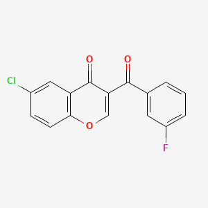 molecular formula C16H8ClFO3 B5800665 6-chloro-3-(3-fluorobenzoyl)-4H-chromen-4-one 
