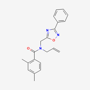 molecular formula C21H21N3O2 B5800667 N-allyl-2,4-dimethyl-N-[(3-phenyl-1,2,4-oxadiazol-5-yl)methyl]benzamide 