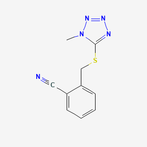 molecular formula C10H9N5S B5800676 2-{[(1-methyl-1H-tetrazol-5-yl)thio]methyl}benzonitrile 