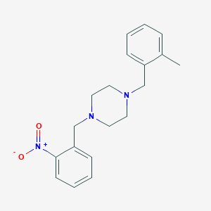 1-(2-methylbenzyl)-4-(2-nitrobenzyl)piperazine