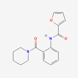 molecular formula C17H18N2O3 B5800688 N-[2-(1-piperidinylcarbonyl)phenyl]-2-furamide 