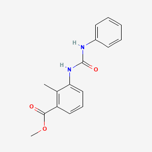 molecular formula C16H16N2O3 B5800689 methyl 3-[(anilinocarbonyl)amino]-2-methylbenzoate 