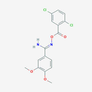 molecular formula C16H14Cl2N2O4 B5800694 N'-[(2,5-dichlorobenzoyl)oxy]-3,4-dimethoxybenzenecarboximidamide 