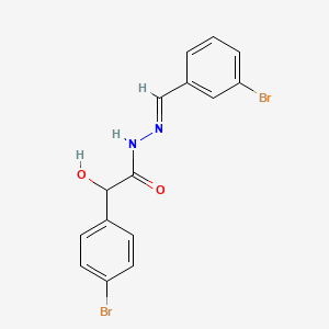 molecular formula C15H12Br2N2O2 B5800701 N'-(3-bromobenzylidene)-2-(4-bromophenyl)-2-hydroxyacetohydrazide 