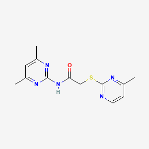 molecular formula C13H15N5OS B5800710 N-(4,6-dimethyl-2-pyrimidinyl)-2-[(4-methyl-2-pyrimidinyl)thio]acetamide 