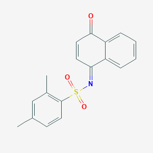 molecular formula C18H15NO3S B5800718 2,4-dimethyl-N-(4-oxo-1(4H)-naphthalenylidene)benzenesulfonamide 