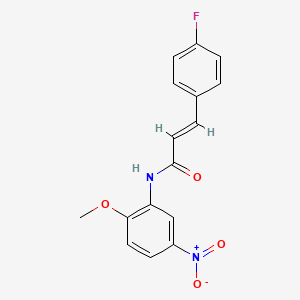 molecular formula C16H13FN2O4 B5800726 3-(4-fluorophenyl)-N-(2-methoxy-5-nitrophenyl)acrylamide 