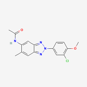 N-[2-(3-chloro-4-methoxyphenyl)-6-methyl-2H-1,2,3-benzotriazol-5-yl]acetamide