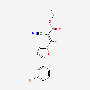 molecular formula C16H12BrNO3 B5800761 ethyl 3-[5-(3-bromophenyl)-2-furyl]-2-cyanoacrylate 