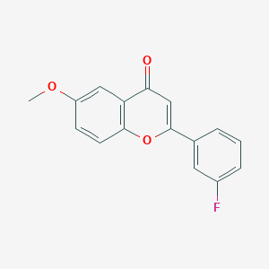 molecular formula C16H11FO3 B5800782 2-(3-氟苯基)-6-甲氧基-4H-色烯-4-酮 