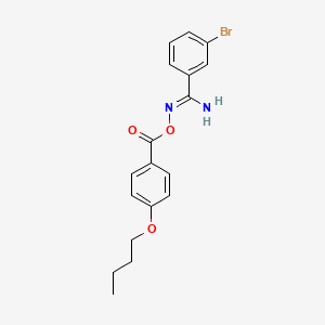 molecular formula C18H19BrN2O3 B5800783 3-bromo-N'-[(4-butoxybenzoyl)oxy]benzenecarboximidamide 