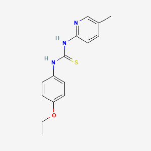 molecular formula C15H17N3OS B5800787 N-(4-ethoxyphenyl)-N'-(5-methyl-2-pyridinyl)thiourea 