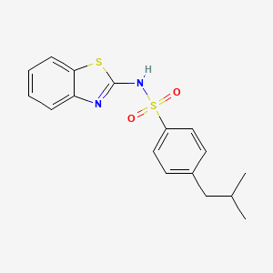 molecular formula C17H18N2O2S2 B5800791 N-1,3-benzothiazol-2-yl-4-isobutylbenzenesulfonamide 