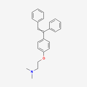 molecular formula C24H25NO B580080 Desethyl tamoxifen CAS No. 19957-51-8