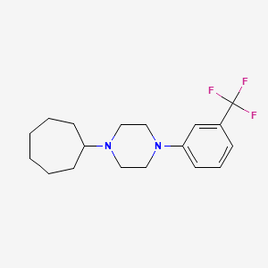 molecular formula C18H25F3N2 B5800817 1-cycloheptyl-4-[3-(trifluoromethyl)phenyl]piperazine 
